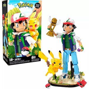 New & Sealed Mega Construx Pokemon Ash & Pikachu: Path to Victory Collectors Set